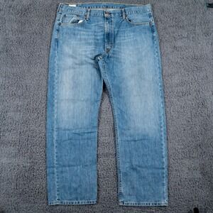 Levis Jeans Mens 38x32 Blue 569 Loose Straight Medium Wash Mid Rise